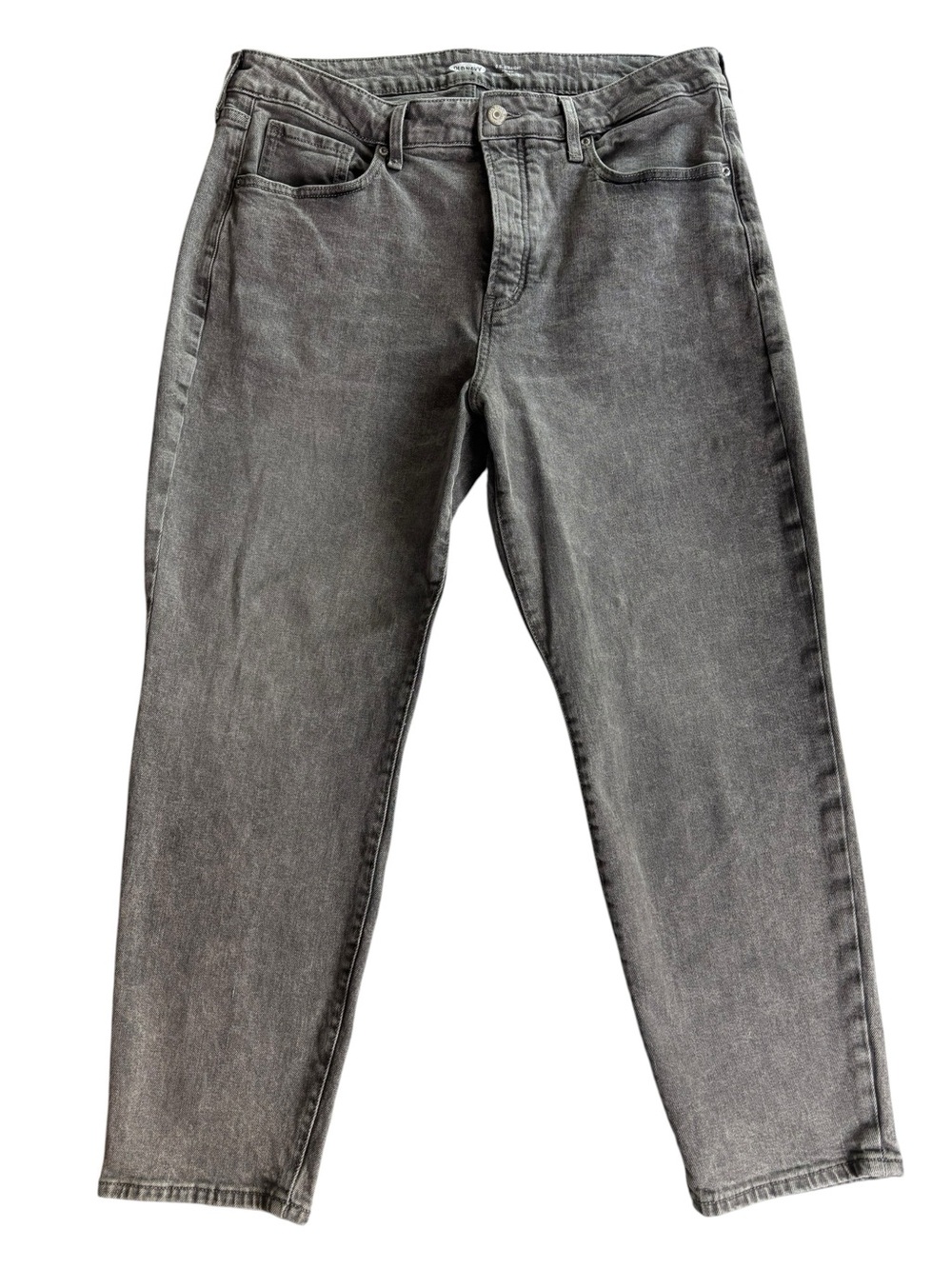 Old Navy OG Straight High Rise Denim Jeans Grey Gray Size 16